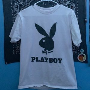PLAYBOY White Graphic Tee - Medium
